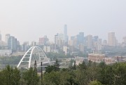 Smoke over downtown Edmonton 