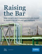The front cover of the report, featuring the title and a picture of pipes at an oil and gas production site