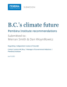 CleanBC review: submission cover