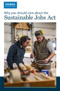 Front cover of brochure titled Why you should care about the Sustainable Jobs Act