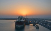 An LNG carrier loads at Ras Laffan in Qatar.