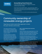 Community ownership of renewable energy projects