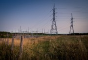 Transmission lines in a field