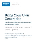 Pembina Institute recommendations on Alberta's BYOG Framework