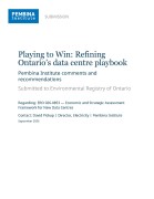 Pembina Institute recommendations for Ontario's data centre playbook