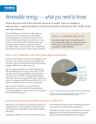 first page of Renewable energy fact sheet
